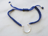 Blue Horseshoe Bracelet