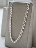 Unisex Solid Sterling Silver Curb Chain