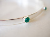 Green Onyx Stud Bangle