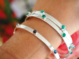 Green Onyx Stud Bangle