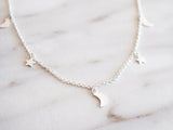 Star and Moon Charm Necklace
