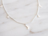 Star and Moon Charm Necklace