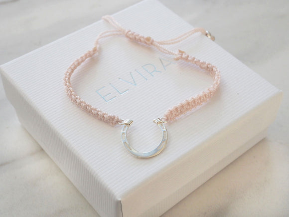 Pink Horseshoe Bracelet