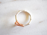 Silver and Rose Gold Polo Mallet Ring
